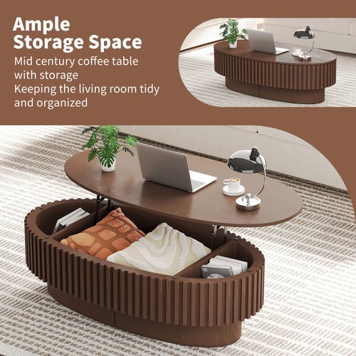 Fluted lift top coffee - lift, table